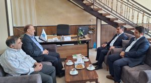 جلسه با اقایان زارعی و نوباغی بانک صادرات سبزوار